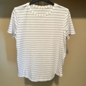 lululemon Love Tee White with Black Stripes